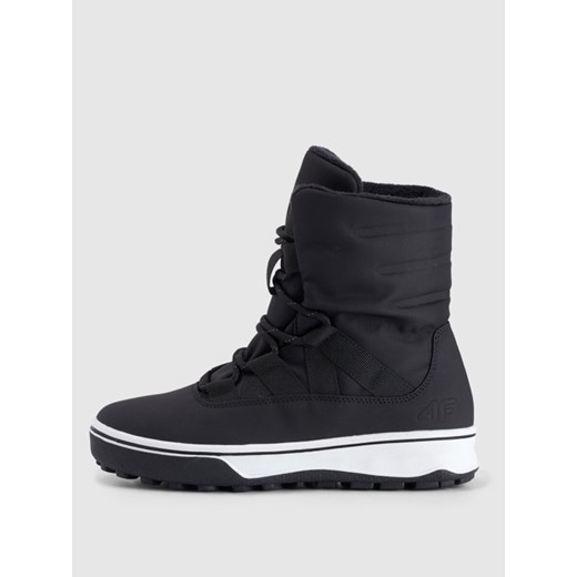 Chłopięce buty zimowe śniegowce 4F 4FJRAW25FSBSM035 - czarne ze sklepu Sportstylestory.com w kategorii Buty zimowe dziecięce - zdjęcie 187549852