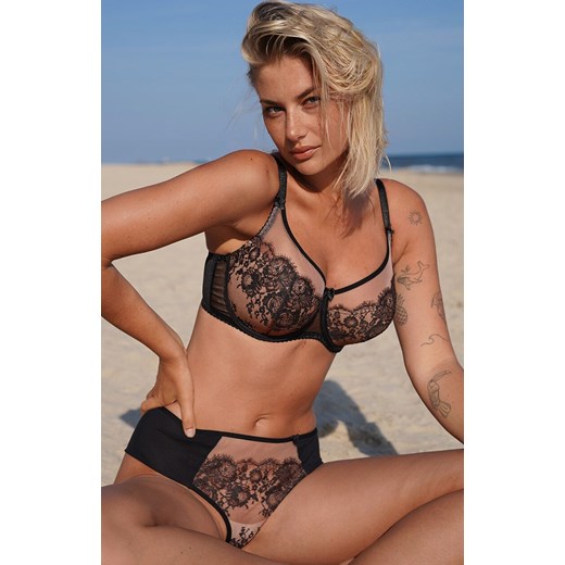 Azal figi damskie brazyliany Sara, Kolor czarno-beżowy, Rozmiar S, AZAL ze sklepu Intymna w kategorii Majtki damskie - zdjęcie 187552613