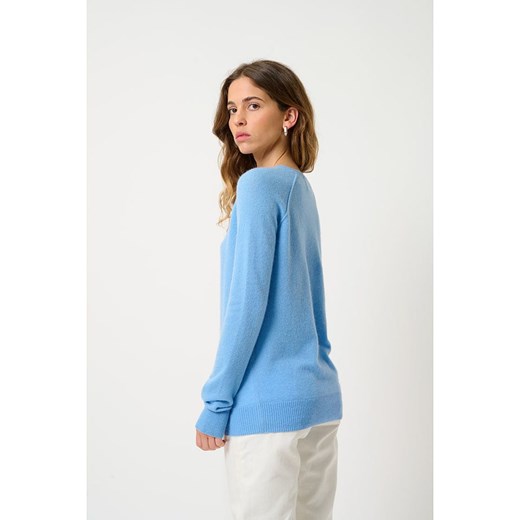 AUTHENTIC CASHMERE Kaszmirowy sweter &quot;Etret&quot; w kolorze błękitnym XXL promocja Limango Polska