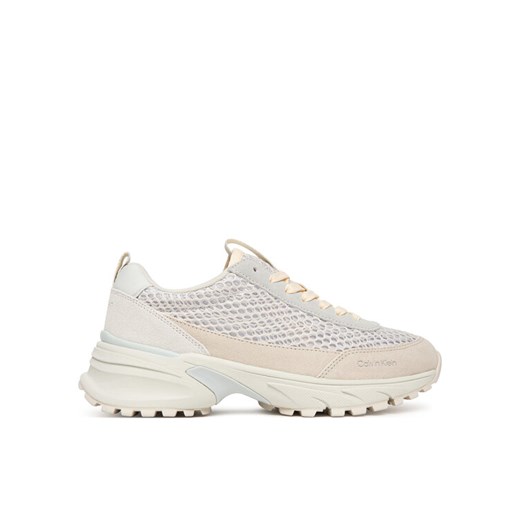 Calvin Klein Sneakersy Hike Runner Lace Up Techmix YW0YW02030 Écru ze sklepu MODIVO w kategorii Buty sportowe damskie - zdjęcie 187553724