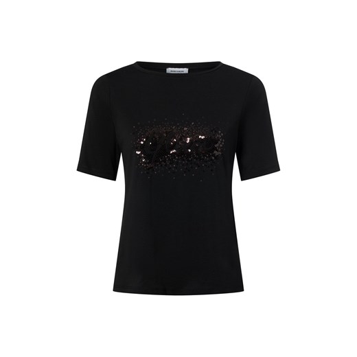 More & More Koszulka damska Kobiety Bawełna czarny jednolity ze sklepu vangraaf w kategorii Bluzki damskie - zdjęcie 187554322