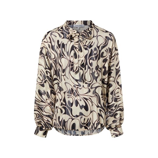 More & More Rozkloszowana bluzka damska Kobiety beżowy wzorzysty ze sklepu vangraaf w kategorii Bluzki damskie - zdjęcie 187554323
