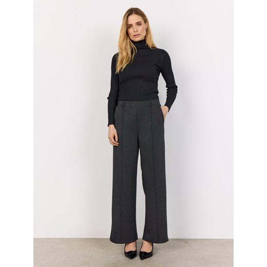 soyaconcept® Damskie spodnie materiałowe - SC-Vita 3 Kobiety antracytowy marmurkowy ze sklepu vangraaf w kategorii Spodnie damskie - zdjęcie 187554330