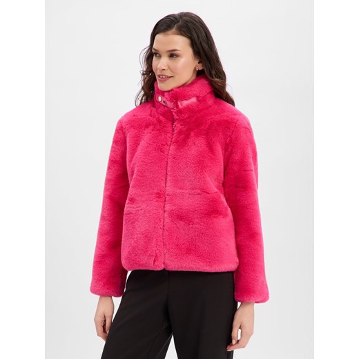 Nümph Damska kurtka z pluszowym futerkiem - NUWinda Kobiety Sztuczne włókno wyrazisty róż jednolity ze sklepu vangraaf w kategorii Kurtki damskie - zdjęcie 187554340