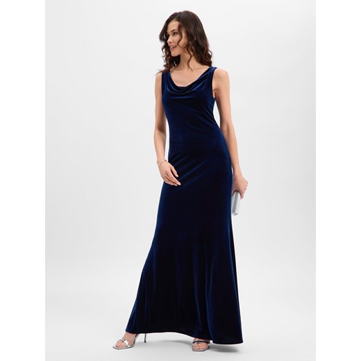 Ambiance Damska sukienka wieczorowa Kobiety granatowy jednolity ze sklepu vangraaf w kategorii Sukienki - zdjęcie 187554361