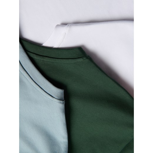 Reserved - Bawełniany t-shirt boxy - jasnoszary Reserved L Reserved