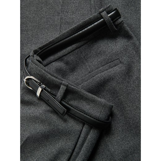 Reserved - Spodnie z paskiem - szary Reserved S Reserved