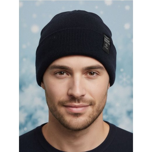 Sinsay - Czapka beanie - granatowy Sinsay One Size Sinsay
