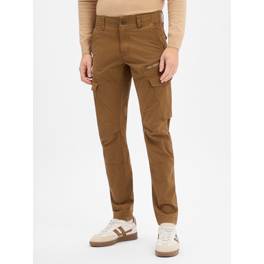 PME Legend Męskie spodnie cargo - Nordrop Mężczyźni Bawełna wielbłądzi jednolity ze sklepu vangraaf w kategorii Spodnie męskie - zdjęcie 187556104