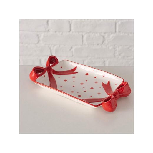 Boltze Półmisek &quot;Marilla&quot; w kolorze biało-czerwonym - 21 x 11 cm ze sklepu Limango Polska w kategorii Misy i tace dekoracyjne - zdjęcie 187556254
