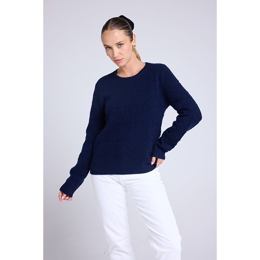 Maison Héritage Cashmere Kaszmirowy sweter w kolorze granatowym ze sklepu Limango Polska w kategorii Swetry damskie - zdjęcie 187556313