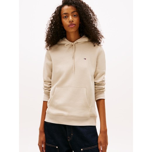 Tommy Jeans Damski sweter z kapturem Kobiety Bawełna beżowy jednolity ze sklepu vangraaf w kategorii Bluzy damskie - zdjęcie 187557452