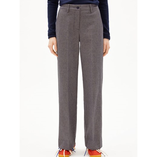 ARMEDANGELS Damskie spodnie materiałowe - Leandraa Handaas Kobiety Bawełna granatowy wypukły wzór tkaniny ze sklepu vangraaf w kategorii Spodnie damskie - zdjęcie 187557464