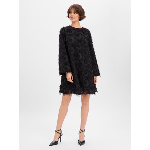 Y.A.S Sukienka damska - YASDio Kobiety Sztuczne włókno czarny wypukły wzór tkaniny ze sklepu vangraaf w kategorii Sukienki - zdjęcie 187557473