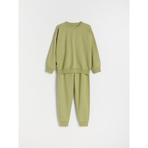 Reserved - Dresowy komplet z bawełny - zielony ze sklepu Reserved w kategorii Dresy chłopięce - zdjęcie 187557844