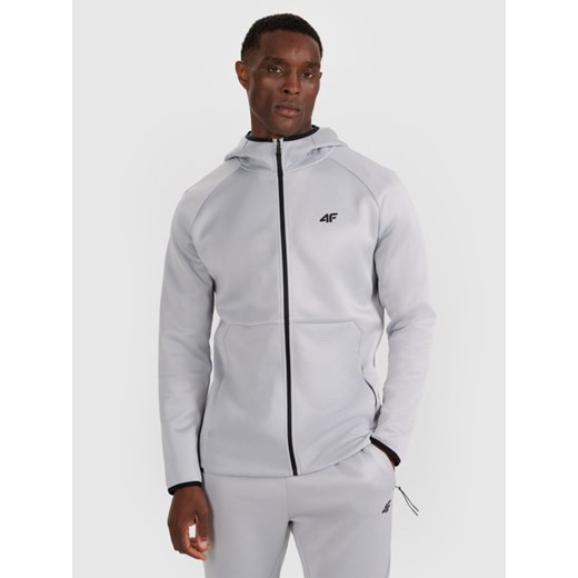 Męska bluza treningowa 4F 4FWAW25TFSWM560 - szara ze sklepu Sportstylestory.com w kategorii Bluzy męskie - zdjęcie 187558064