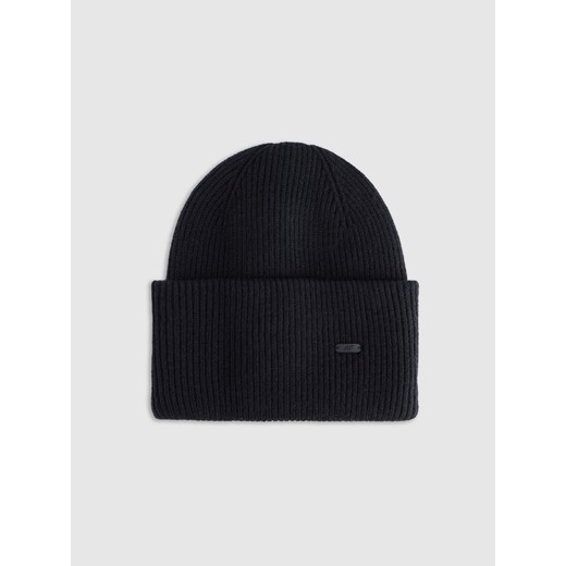 Czapka beanie uniseks 4F 4FRAW25ACAPU0721 - czarna ze sklepu Sportstylestory.com w kategorii Czapki zimowe męskie - zdjęcie 187558244