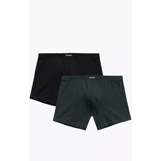 Atlantic 2-pack bokserki męskie 2MH-173-CZA/SZG, Kolor czarno-zielony, Rozmiar L, ATLANTIC ze sklepu Primodo w kategorii Majtki męskie - zdjęcie 187560780