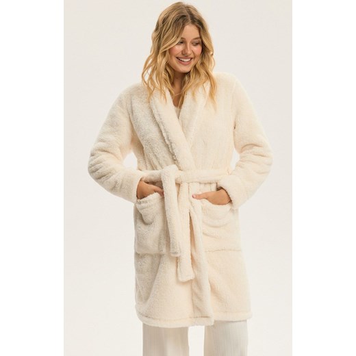 Esotiq ciepły szlafrok damski Bloovii Quiet 44028-01X, Kolor kremowy, Rozmiar L, BLOOVII ze sklepu Primodo w kategorii Szlafroki damskie - zdjęcie 187560824