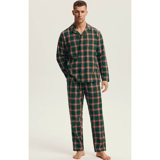 Henderson bawełniana piżama męska w kratę Nut 43460-77X, Kolor zielono-czerwony, Rozmiar 2XL, Henderson ze sklepu Primodo w kategorii Piżamy męskie - zdjęcie 187560853