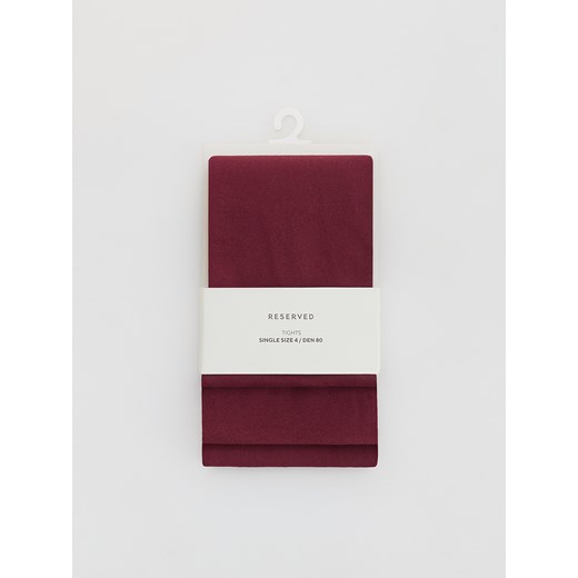 Reserved - Rajstopy 80 DEN - bordowy ze sklepu Reserved w kategorii Rajstopy - zdjęcie 187561272