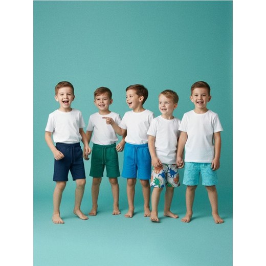 Sinsay - Szorty dresowe 5 pack - granatowy ze sklepu Sinsay w kategorii Spodenki chłopięce - zdjęcie 187561681