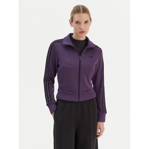 adidas Bluza Firebird Adicolor JY2615 Fioletowy Regular Fit ze sklepu MODIVO w kategorii Bluzy damskie - zdjęcie 187562581
