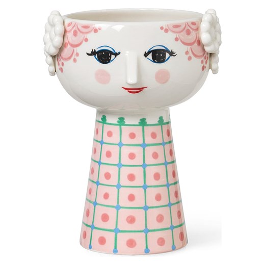 Bjørn Wiinblad Wazon &quot;Eva&quot; w kolorze białym ze wzorem -  wys. 18,5 x Ø 13,5 cm ze sklepu Limango Polska w kategorii Wazony - zdjęcie 187562994