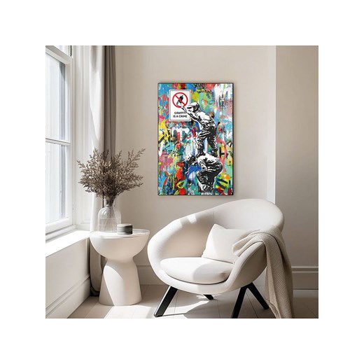 Orangewallz Druk artystyczny &quot;Graffiti Rebellion&quot; w ramce ze sklepu Limango Polska w kategorii Obrazy - zdjęcie 187563033