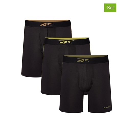 Reebok Bokserki (3 pary) &quot;Hutton&quot; w kolorze czarnym ze sklepu Limango Polska w kategorii Majtki męskie - zdjęcie 187563072