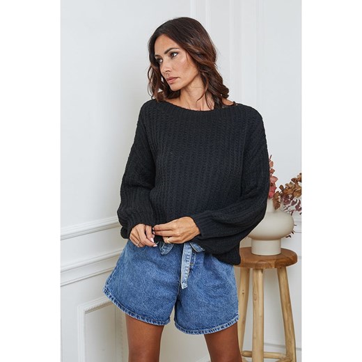 So Cachemire Sweter &quot;Candji&quot; w kolorze czarnym ze sklepu Limango Polska w kategorii Swetry damskie - zdjęcie 187563192