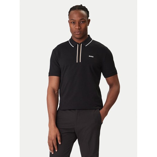 BOSS Polo Philix 50544450 Czarny Slim Fit ze sklepu MODIVO w kategorii T-shirty męskie - zdjęcie 187563332