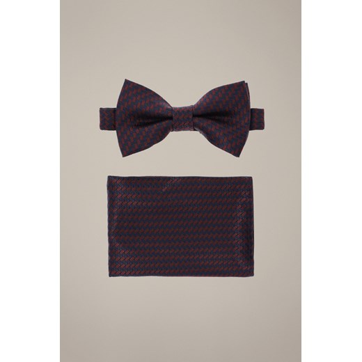 Mucha Granatowo-Brązowa Plus Poszetka Wzór ze sklepu Lancerto S.A. w kategorii Muchy - zdjęcie 187563613