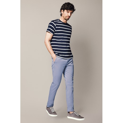 Spodnie Błękitne Chino z Bawełną Monaco ze sklepu Lancerto S.A. w kategorii Spodnie męskie - zdjęcie 187563631