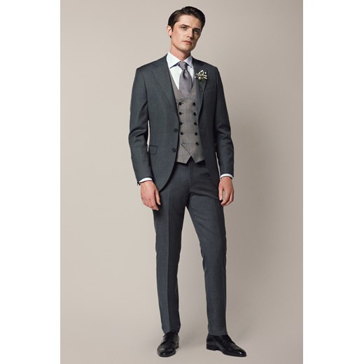 Spodnie Business Mix z Wełną Szary ze sklepu Lancerto S.A. w kategorii Spodnie męskie - zdjęcie 187563640