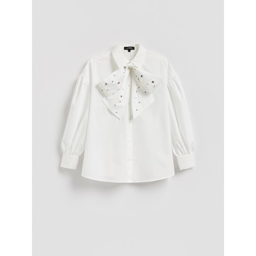 Reserved - Koszula z wiązaniem - biały ze sklepu Reserved w kategorii Koszule damskie - zdjęcie 187563870