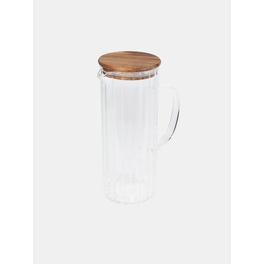 Sinsay - Szklany dzbanek z uchwytem i pokrywką - clear Sinsay One Size Sinsay