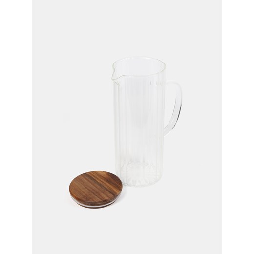 Sinsay - Szklany dzbanek z uchwytem i pokrywką - clear Sinsay One Size Sinsay