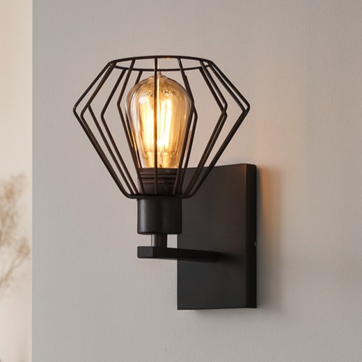 Kinkiet loft czarny SUEZ LOFT – nowoczesna lampka ścienna do sypialni ze sklepu Lysne w kategorii Lampy ścienne - zdjęcie 187564701