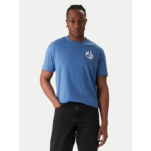 Karl Lagerfeld Jeans T-Shirt A2M17072 Niebieski Regular Fit ze sklepu MODIVO w kategorii T-shirty męskie - zdjęcie 187565293