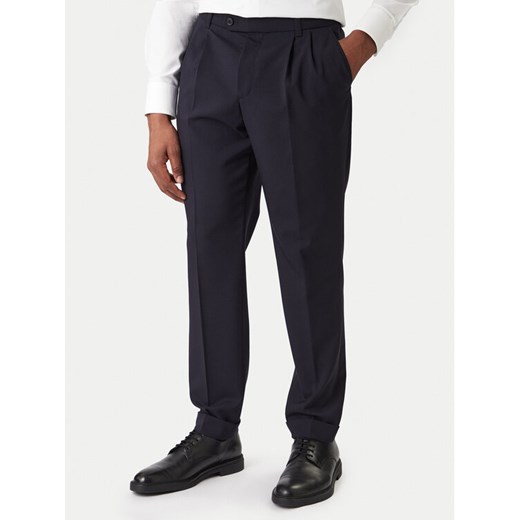 BOSS Spodnie materiałowe C-Perin-DPL 50545822 Granatowy Tapered Fit ze sklepu MODIVO w kategorii Spodnie męskie - zdjęcie 187565352