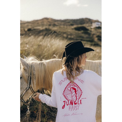 Feel Amazing LS - Paper White ze sklepu Surf Inc w kategorii Bluzki damskie - zdjęcie 187565723