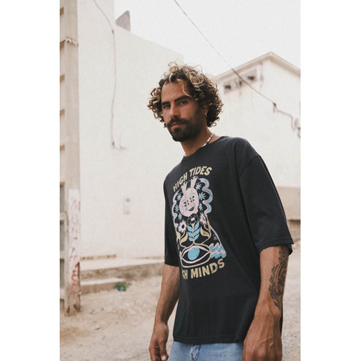 High Tides Box Tee - Acid Black ze sklepu Surf Inc w kategorii T-shirty męskie - zdjęcie 187566391