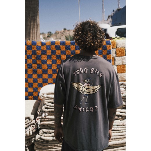 Todo Bien Amigo Tee - Stone Grey ze sklepu Surf Inc w kategorii T-shirty męskie - zdjęcie 187566513