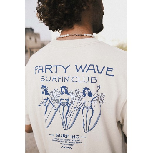 Party Wave Club Tee - Super Natural ze sklepu Surf Inc w kategorii T-shirty męskie - zdjęcie 187566611