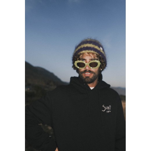 Flip Drip Beanie - Lime & Plum ze sklepu Surf Inc w kategorii Czapki zimowe męskie - zdjęcie 187567042