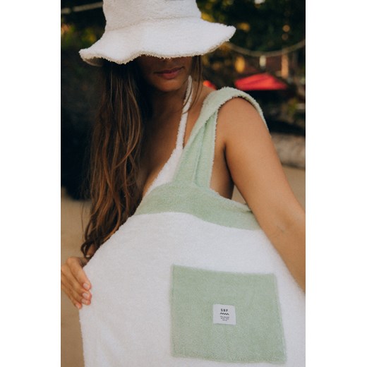 Two-Sided Frotte Beach Bag - White Sage ze sklepu Surf Inc w kategorii Torby letnie - zdjęcie 187567262