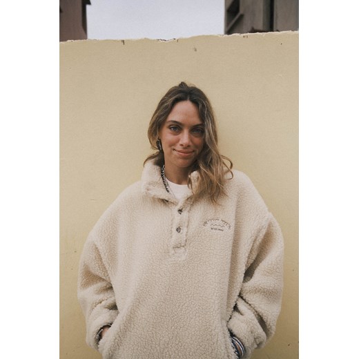 Sherpa High Neck Sweat - Vintage White ze sklepu Surf Inc w kategorii Bluzy damskie - zdjęcie 187567422