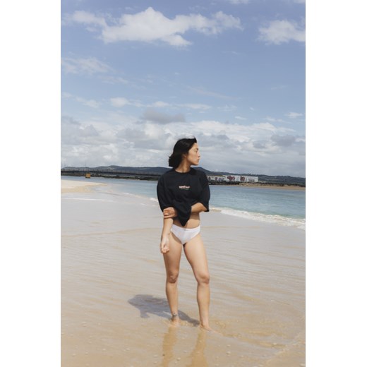 Stripe Lyocell Boxer Undies - Paper White ze sklepu Surf Inc w kategorii Majtki damskie - zdjęcie 187567734