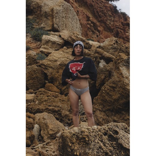 Stripe Lyocell Boxer Undies - Stone Grey ze sklepu Surf Inc w kategorii Majtki damskie - zdjęcie 187567783